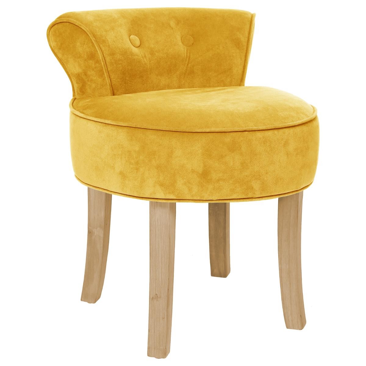 Tabouret jaune moutarde