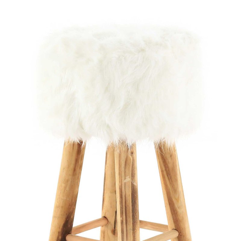 Tabouret bar en fourrure