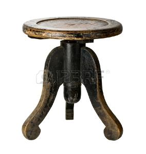 Tabouret de piano rond