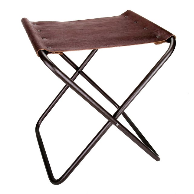 Tabouret pliant cuir