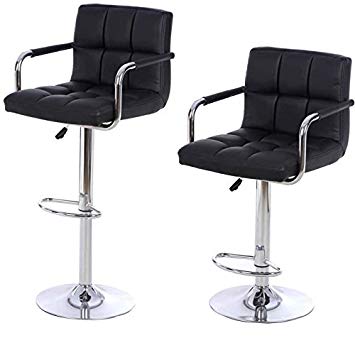 Tabouret de bar noir avec accoudoir