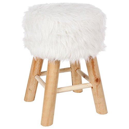 Tabouret fausse fourrure casa