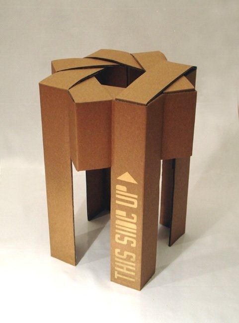 Tabouret design en carton