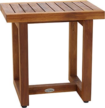 Tabouret pour douche en teck