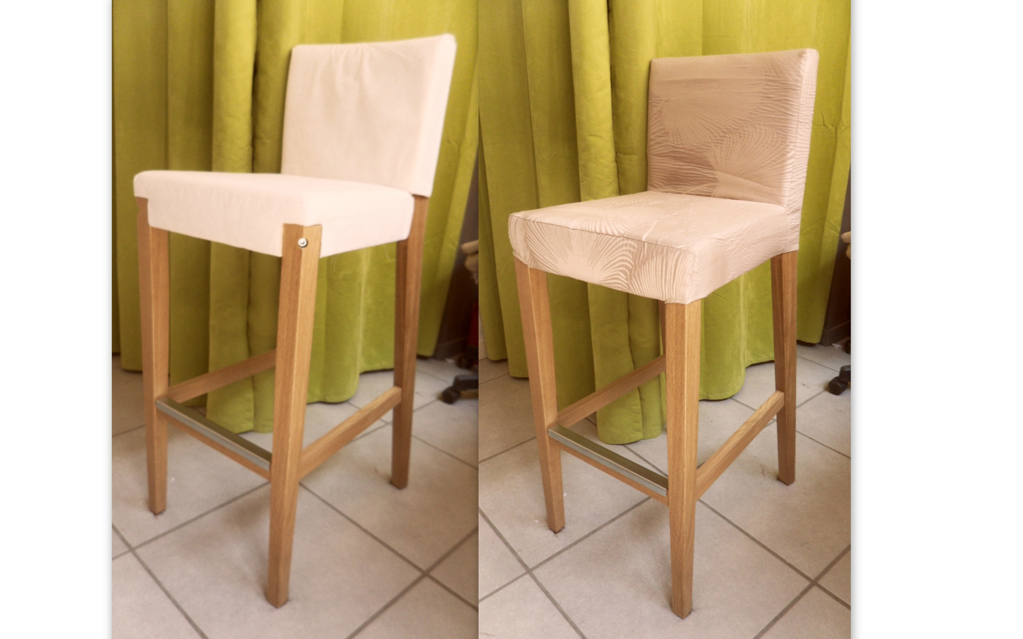 Housse tabouret bar avec dossier