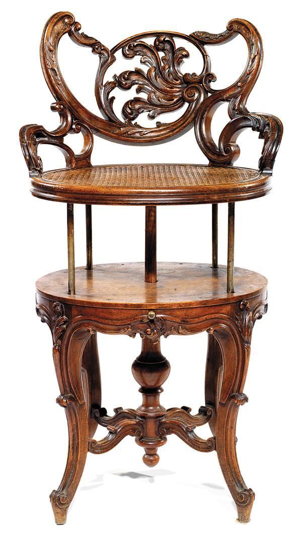 Tabouret piano noyer