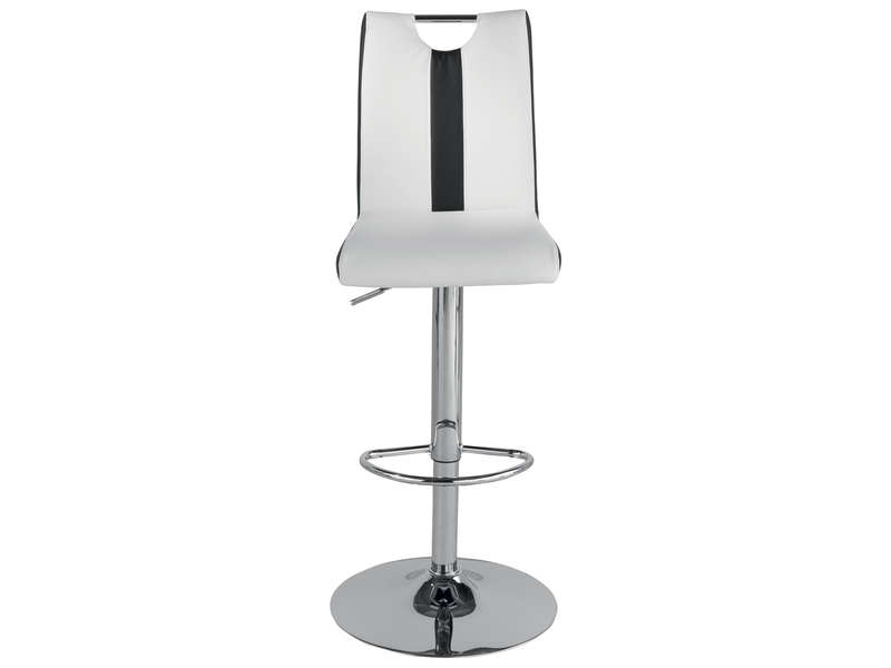 Tabouret de bar wharf coloris noir et blanc