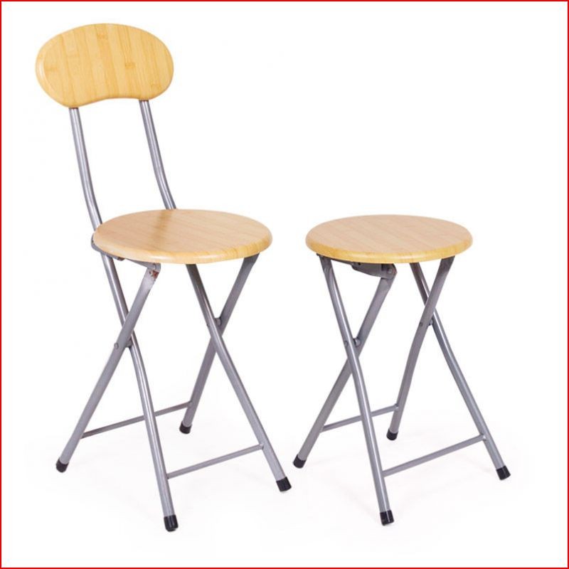 Tabouret avec dossier repliable