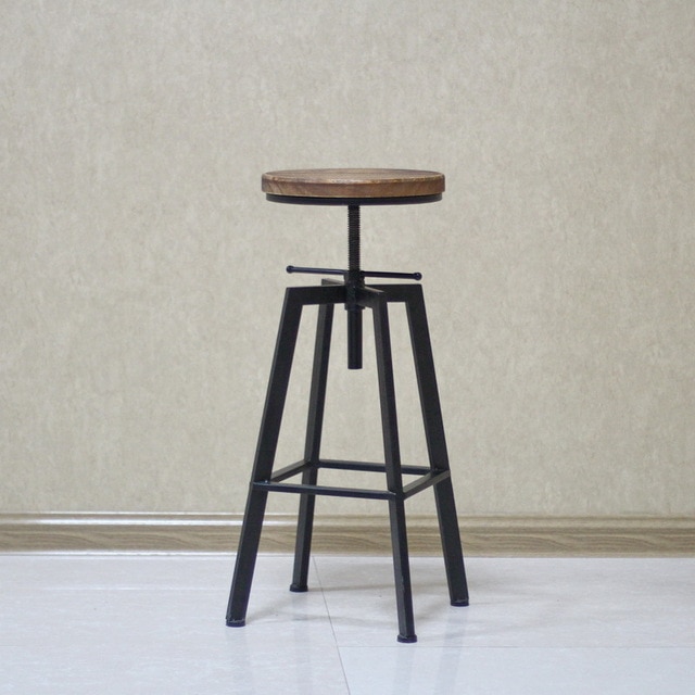Tabouret de bar fer et bois