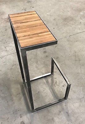 Tabouret acier poli