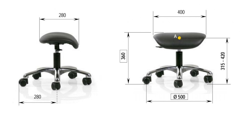Tabouret bas roulette