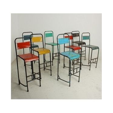 Tabouret de bar metal couleur