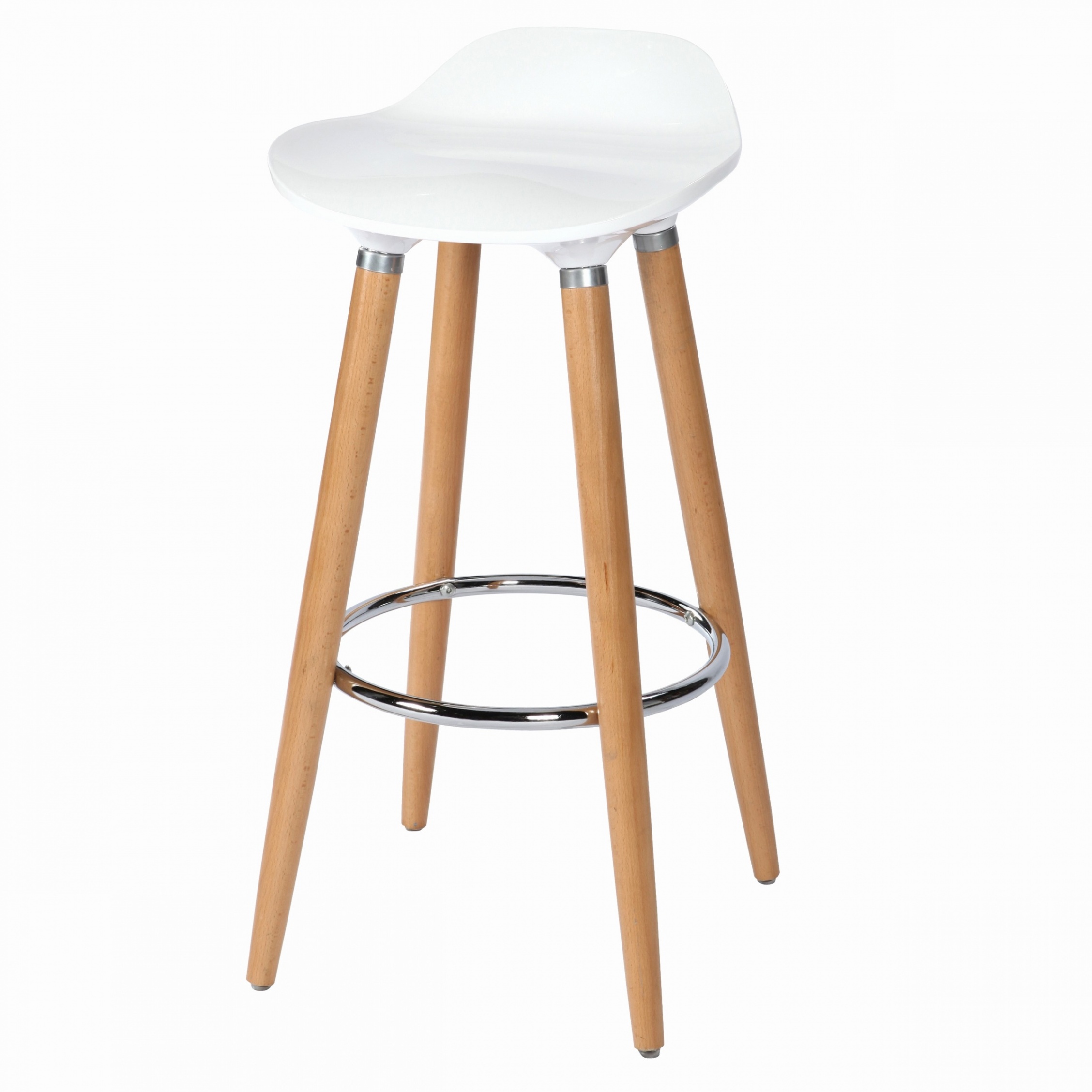Tabouret de bar bois blanc