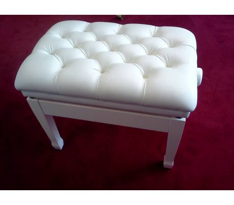 Tabouret piano blanc