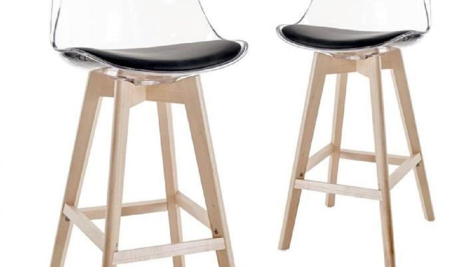 Tabouret bas polycarbonate transparent