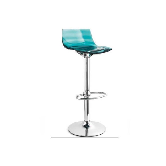 Tabouret de bar réglable design pied chromé h95-112cm - gabrielle
