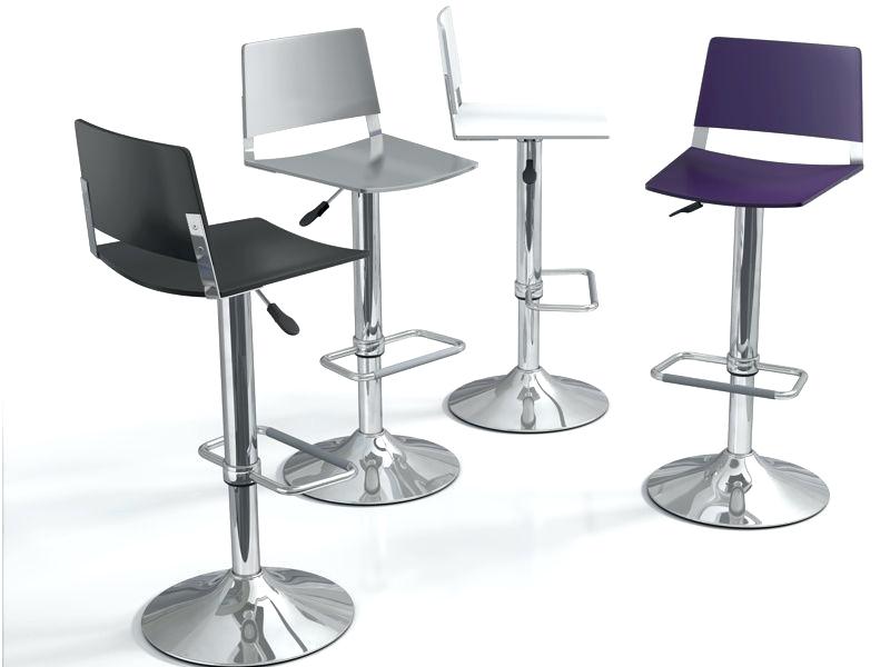 Tabouret de bar avec dossier brice coloris noir