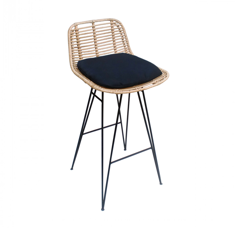 Tabouret de bar osier