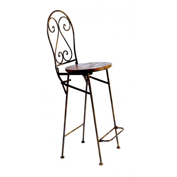 Tabouret de bar exterieur en fer