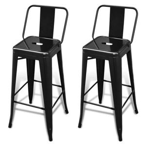 Tabouret de bar avec dossier en metal
