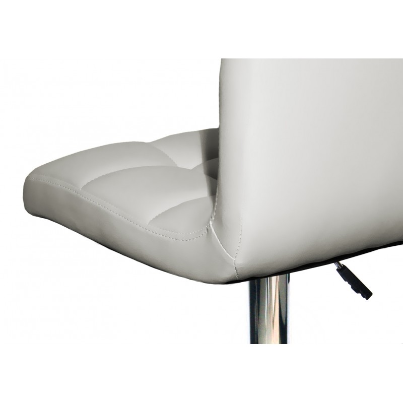 Tabouret de bar en simili cuir blanc