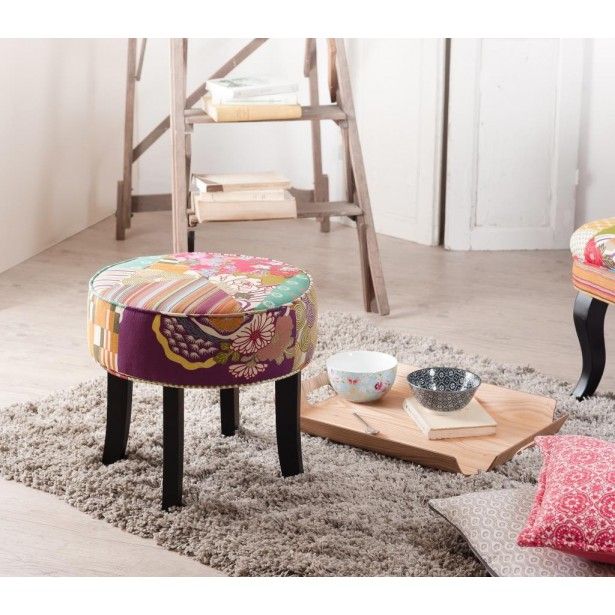 Tabouret bas tissu