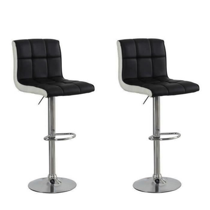 Tabouret bar noir et blanc