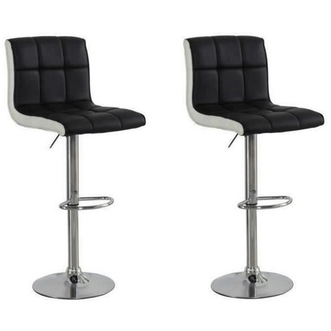 Tabouret de bar joker noir et blanc