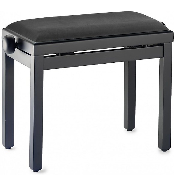 Banquette piano noir velours