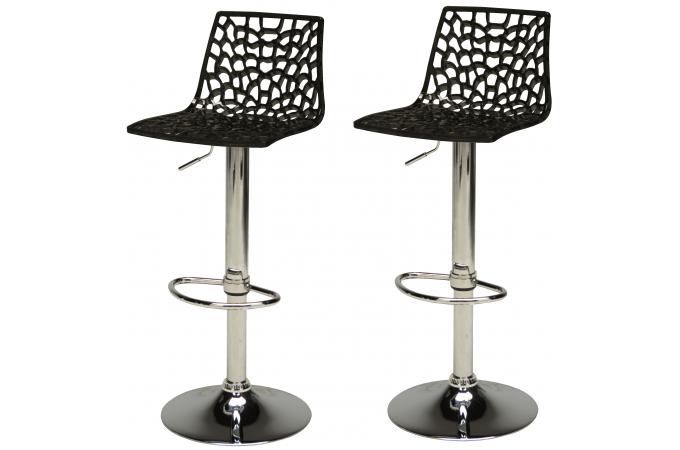 Lot de 2 tabouret de bar noir