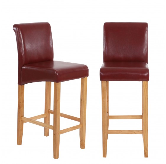 Tabouret de bar bordeaux