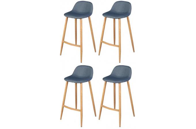 Tabouret de bar bleu pétrole