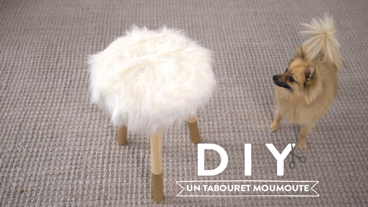 Diy tabouret fourrure