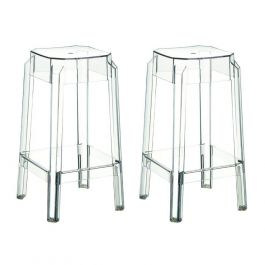 Tabouret de bar 65 cm transparent