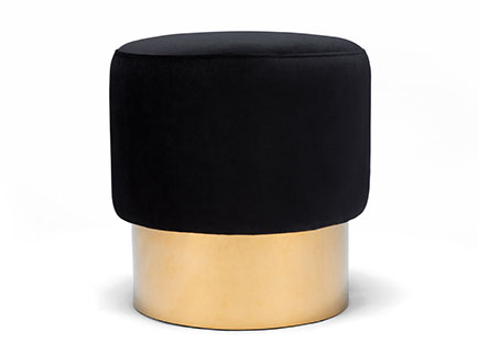 Tabouret velours rose