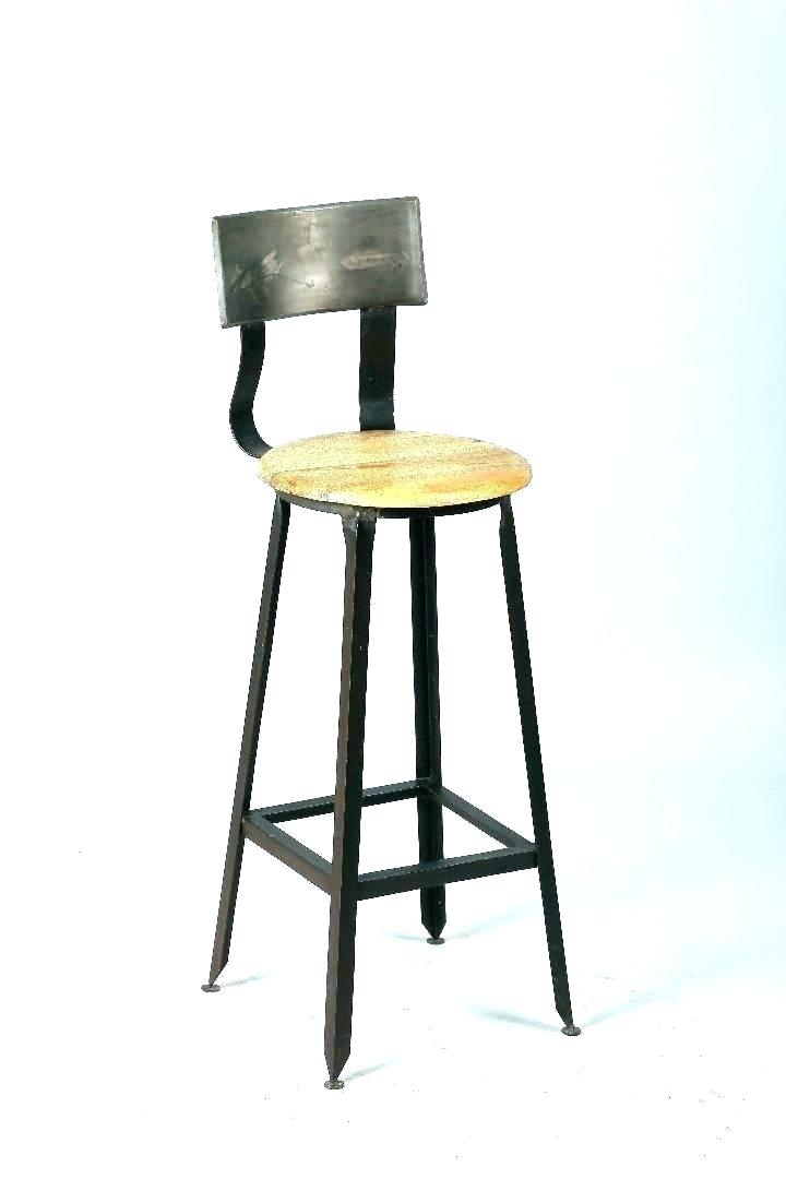 Tabouret de bar design en fer et bois kleen