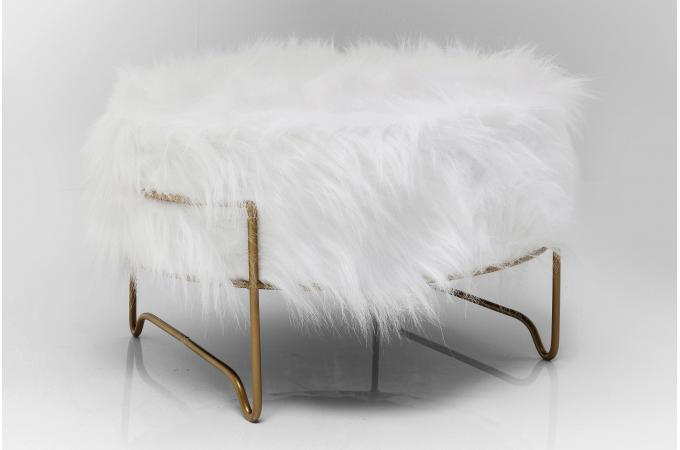 Petit tabouret fausse fourrure
