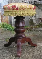 Tabouret de piano en acajou