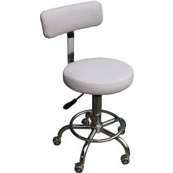 Tabouret avec dossier roulettes
