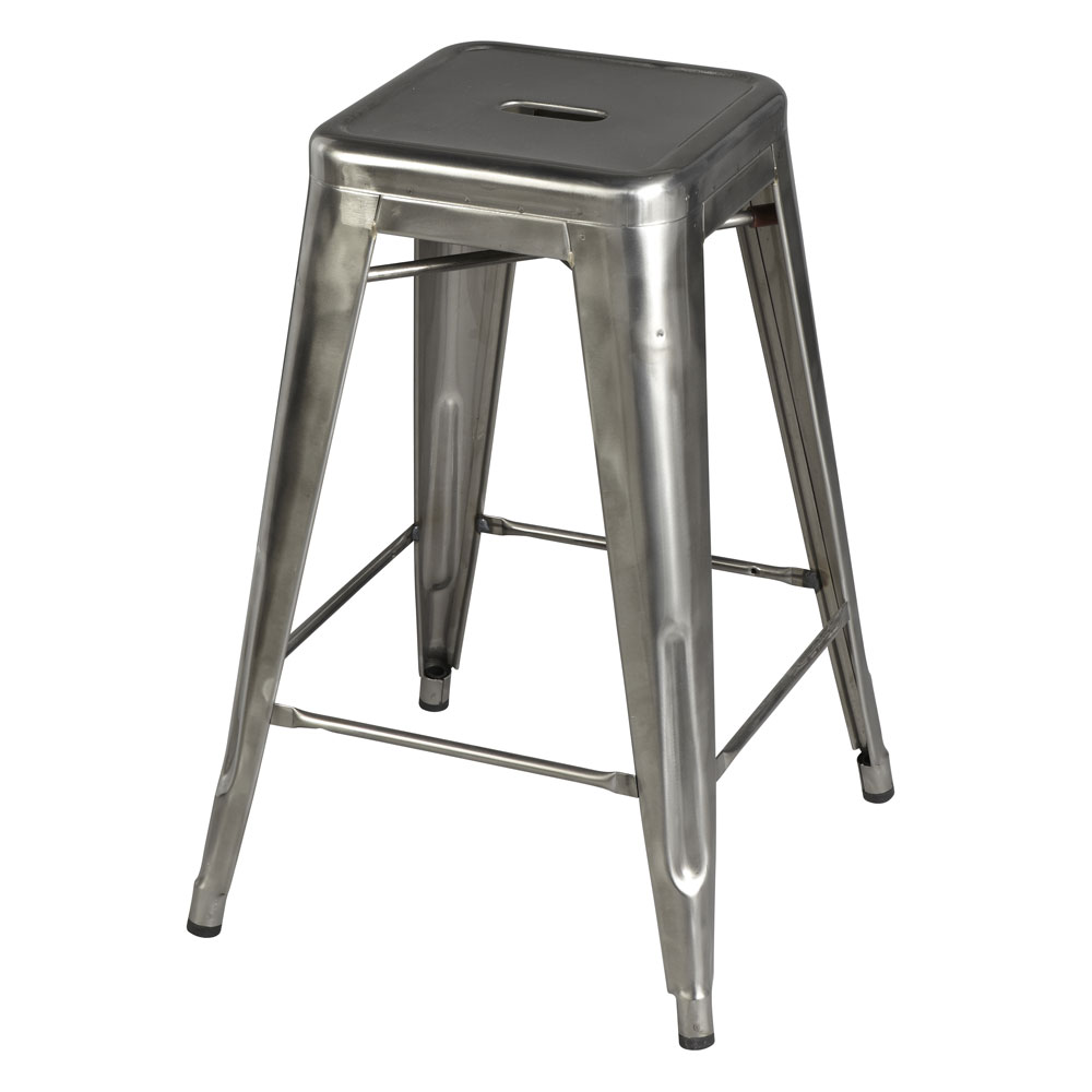 Tabouret acier gris