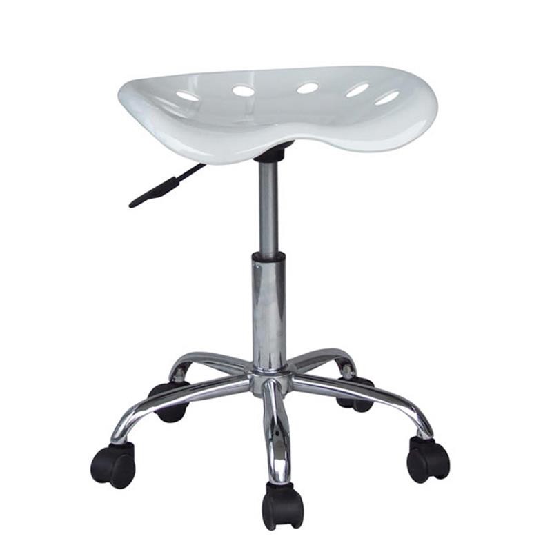 Tabouret a roulette blanc