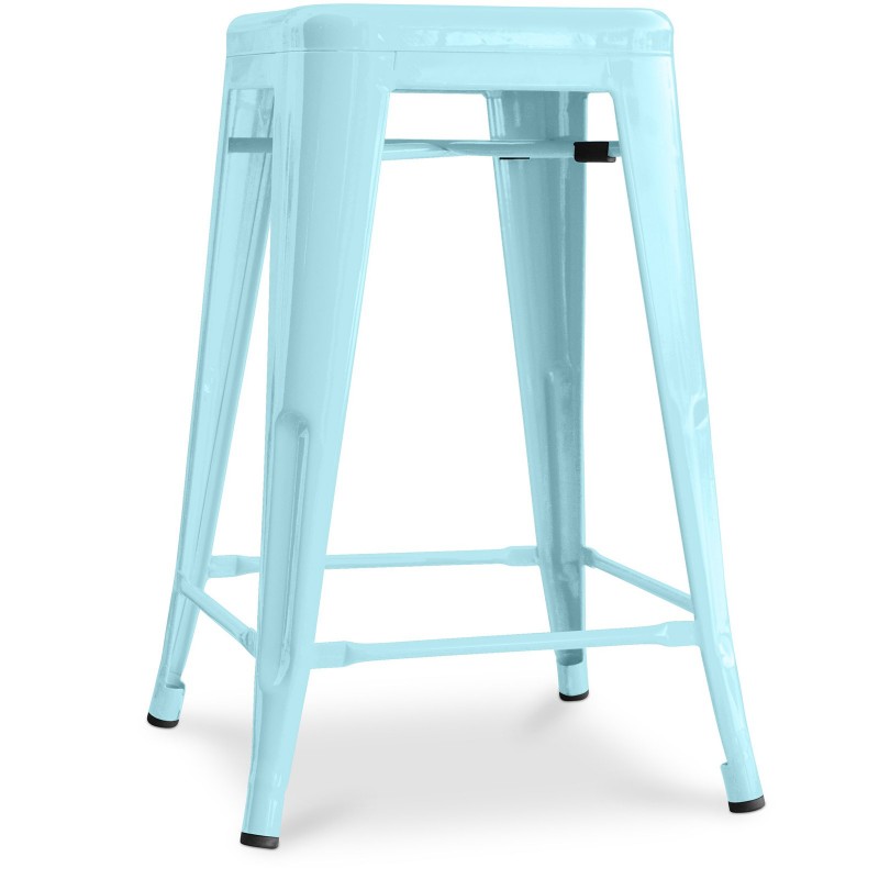 Tabouret de bar industriel bleu