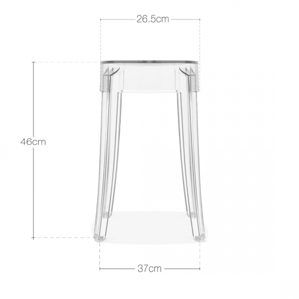 Tabouret bas transparent