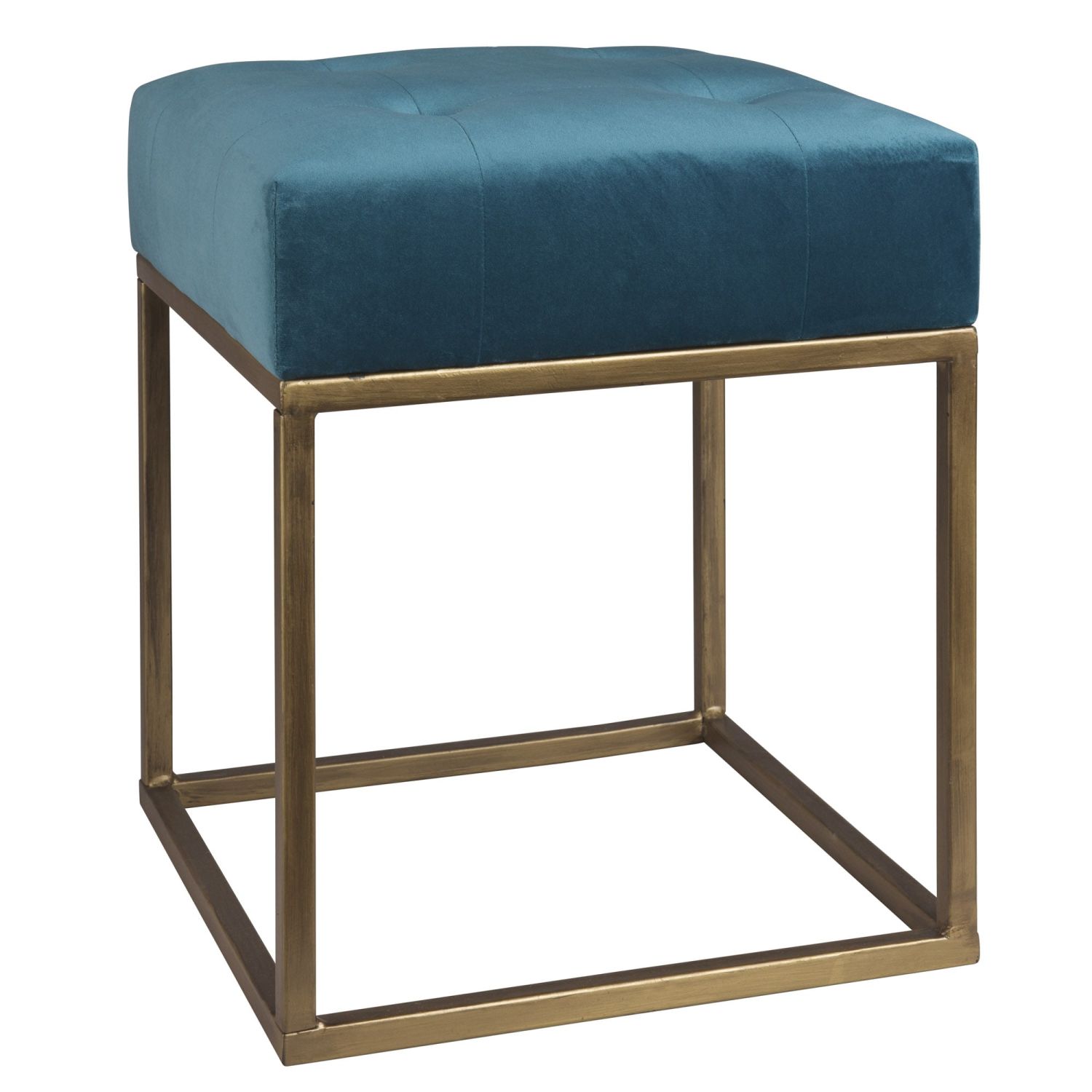 Tabouret bas capitonne