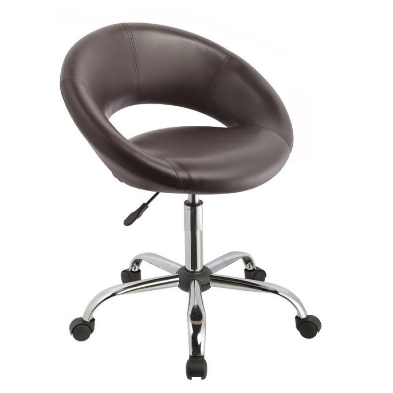 Tabouret roulette cuir