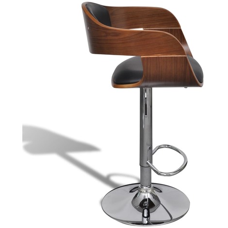 Tabouret de bar avec dossier en cuir