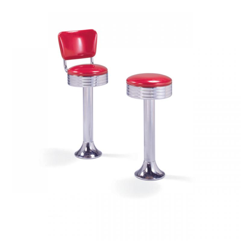 Tabouret de bar fixe avec dossier