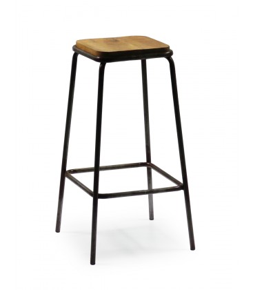 Tabouret de bar en bois acier