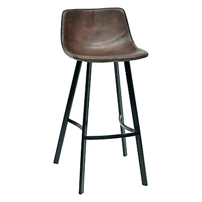 Tabouret de bar cuir et bois