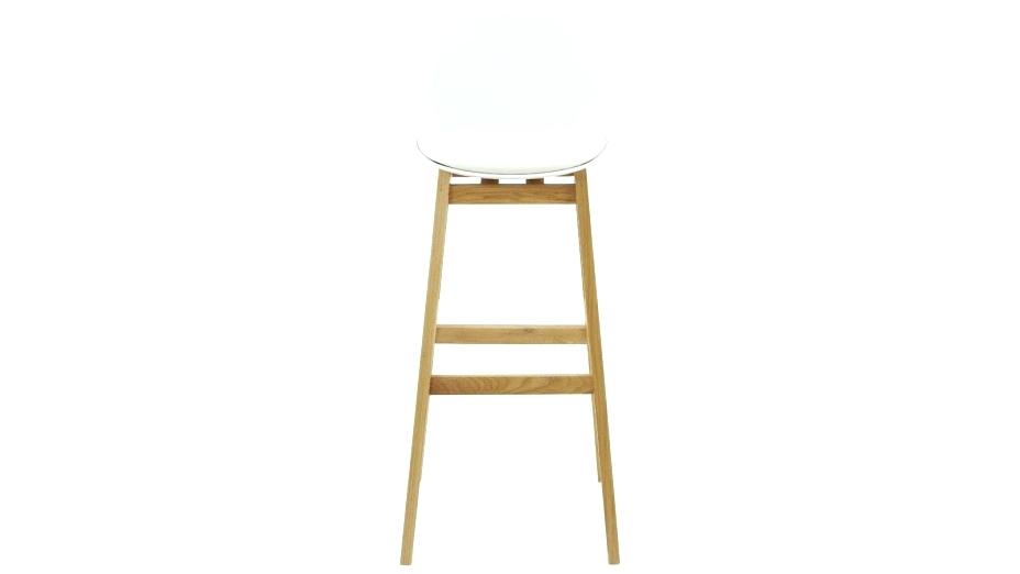 Tabouret bar bois et blanc